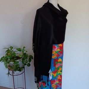 Scarf Wrap Nine West Black Oblong NWT So Soft